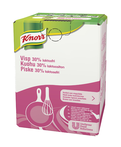 Knorr Piske 30% Laktosefri 10L - Knorr Piske 30% er et laktosefritt fløtealternativ som holder seg stabil i både varme og kalde retter. Knorr Piske 30% Laktosefri 10L - Knorr Piske 30% er et laktosefritt fløtealternativ som holder seg stabil i både varme og kalde retter.