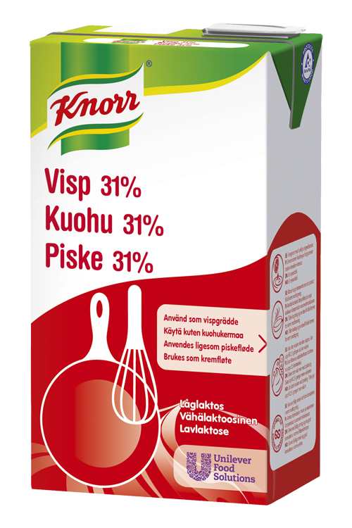 Knorr Piske 31% Lavlaktose 1L - Knorr Piske 31% er enkel å jobbe med og holder seg stabil i både varme og kalde retter. Knorr Piske 31% Lavlaktose 1L - Knorr Piske 31% er enkel å jobbe med og holder seg stabil i både varme og kalde retter.