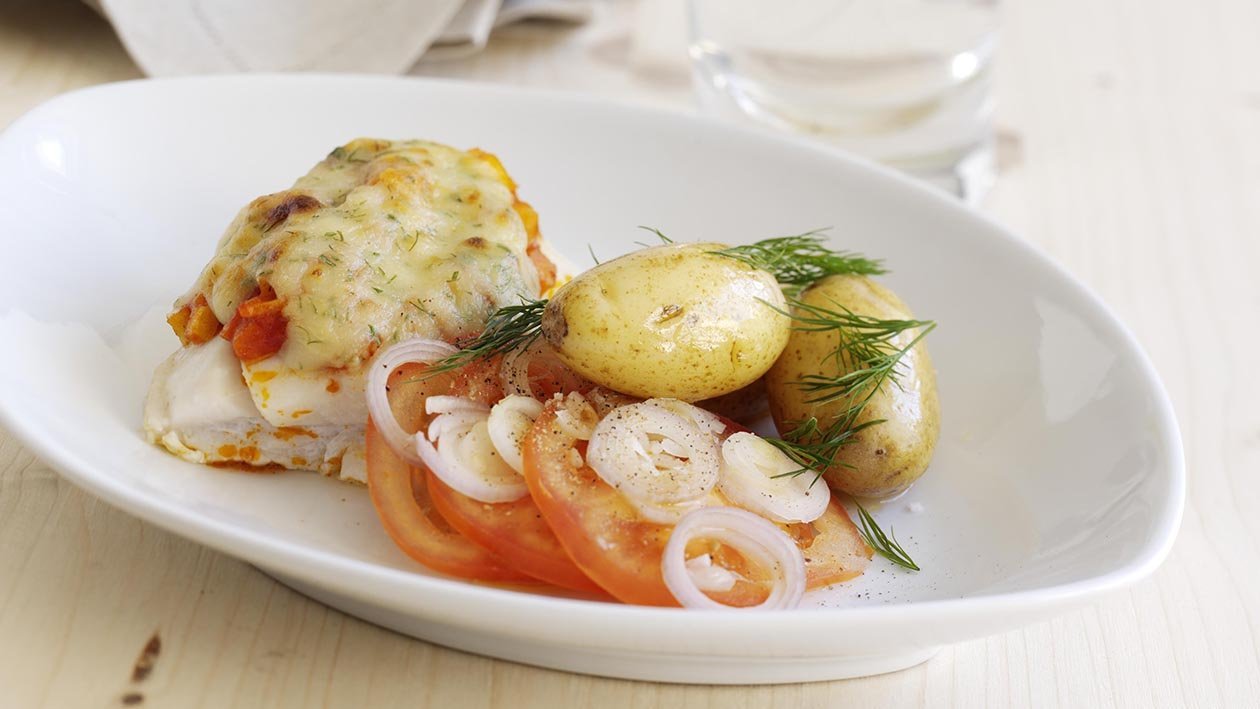 Gratinert fisk med urtelokk - Klimasmart – Oppskrift Gratinert fisk med urtelokk - Klimasmart – Oppskrift