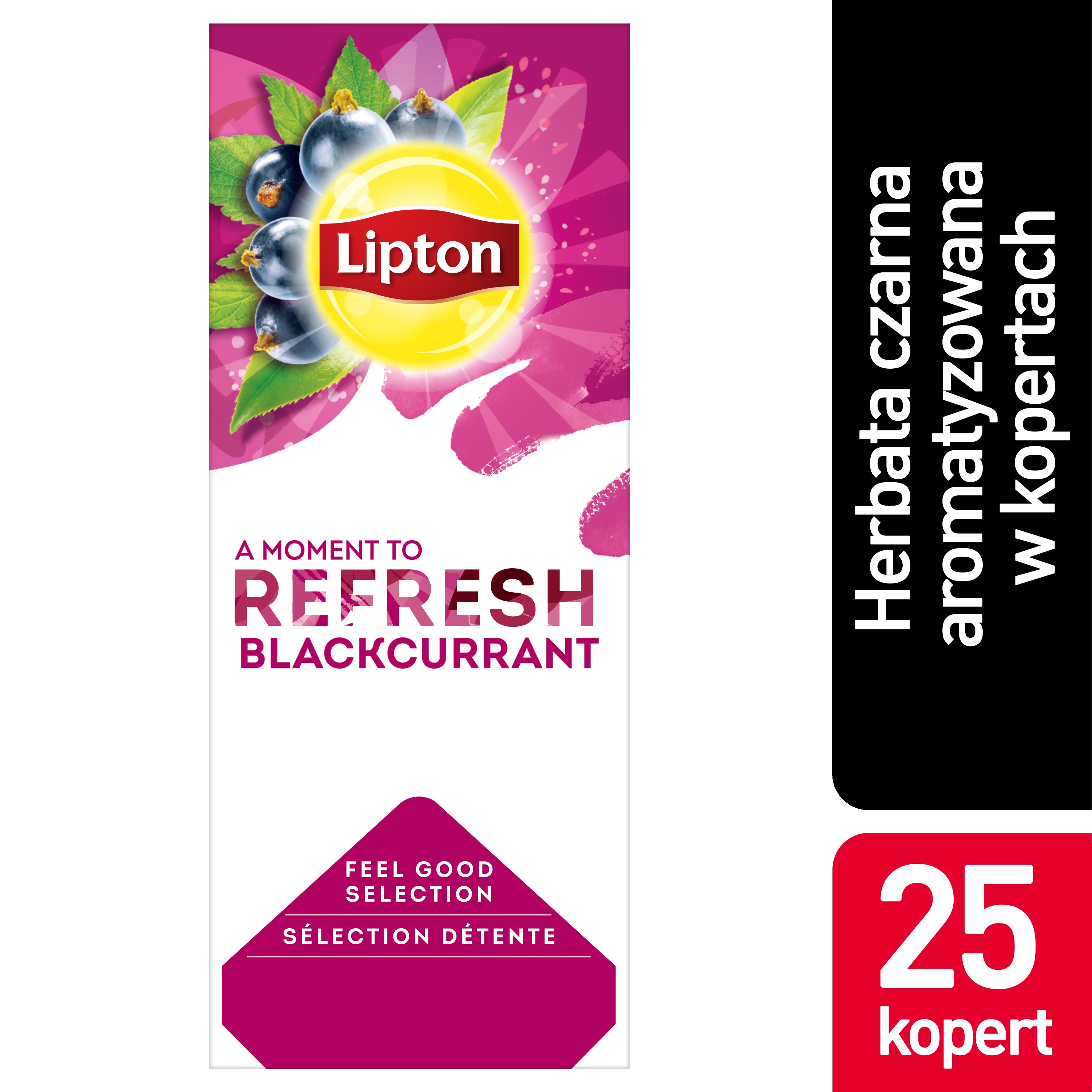 Lipton Classic Blackcurrant (herbata czarna z nutą czarnej porzeczki) 25 kopert -
