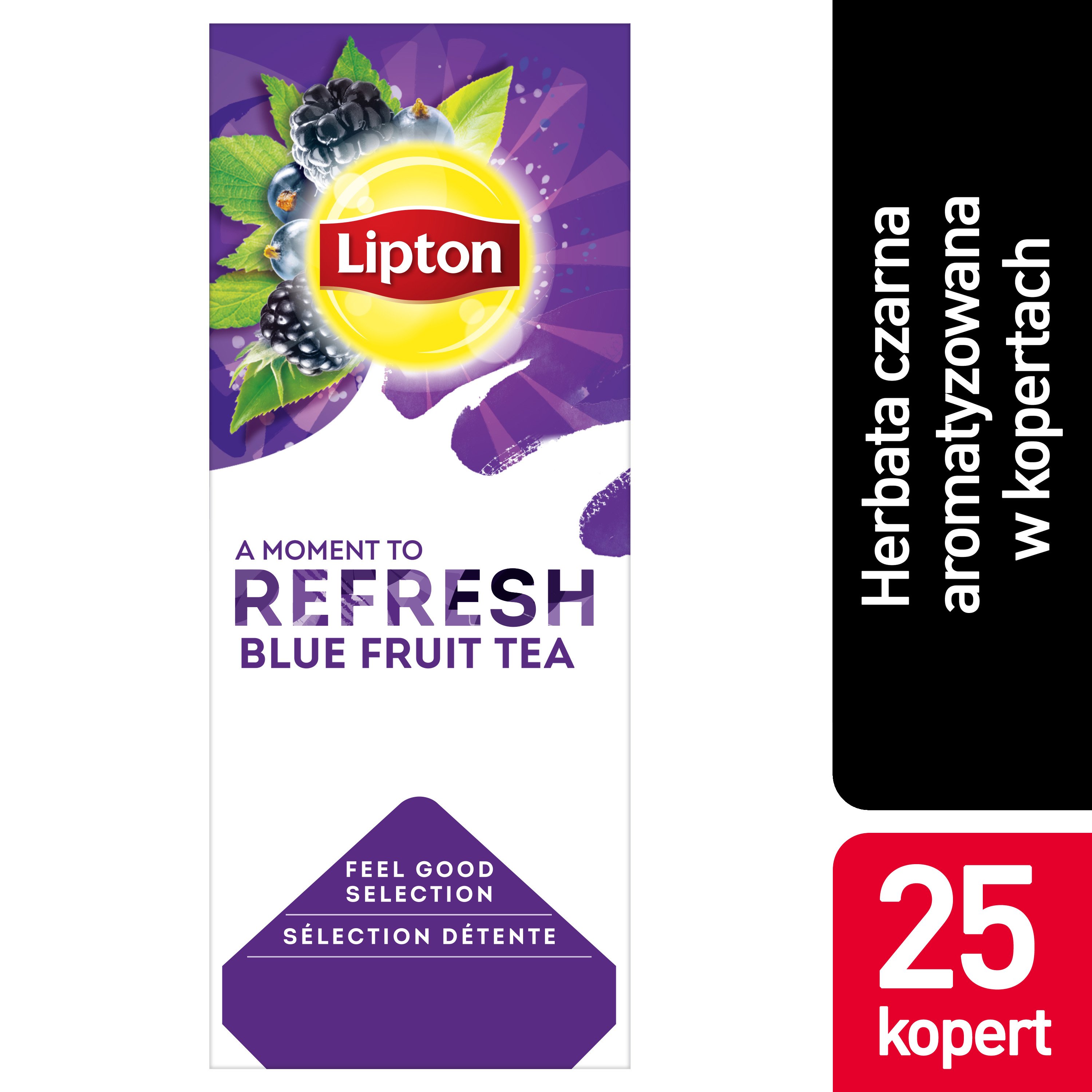 Lipton Classic Blue Fruit Tea (Czarna herbata z orzeźwiającą nutą owoców jagodowych) 25 kopert -
