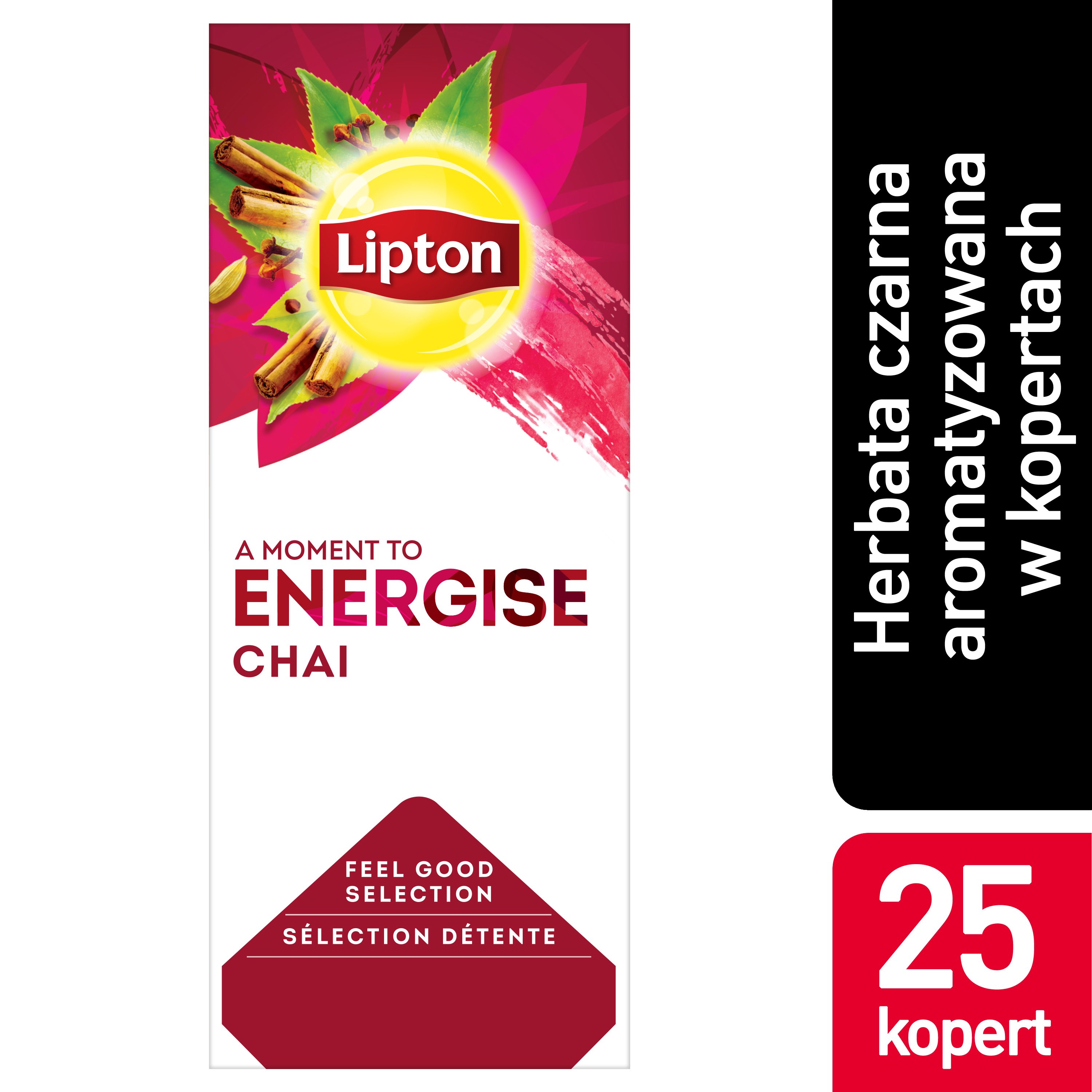 Lipton Classic Chai (Czarna herbata wzbogacona smakiem cynamonu, goździków i kardamonu) 25 kopert -