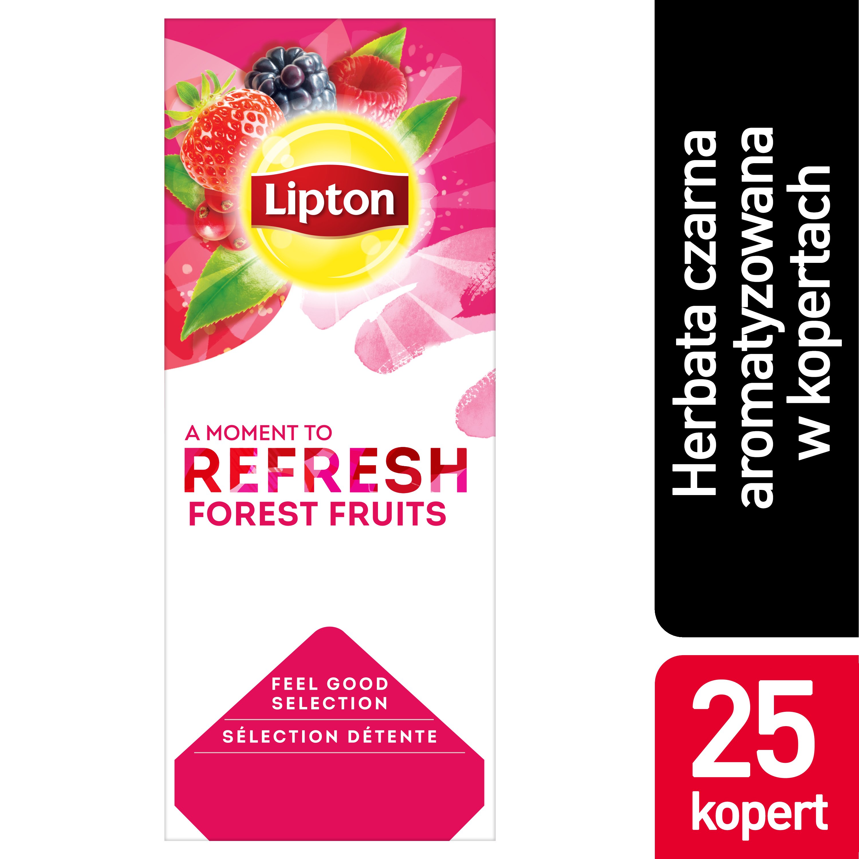 Lipton Classic Forest Fruits (Czarna Herbata z orzeźwiającą nutą owoców leśnych) 25 kopert -