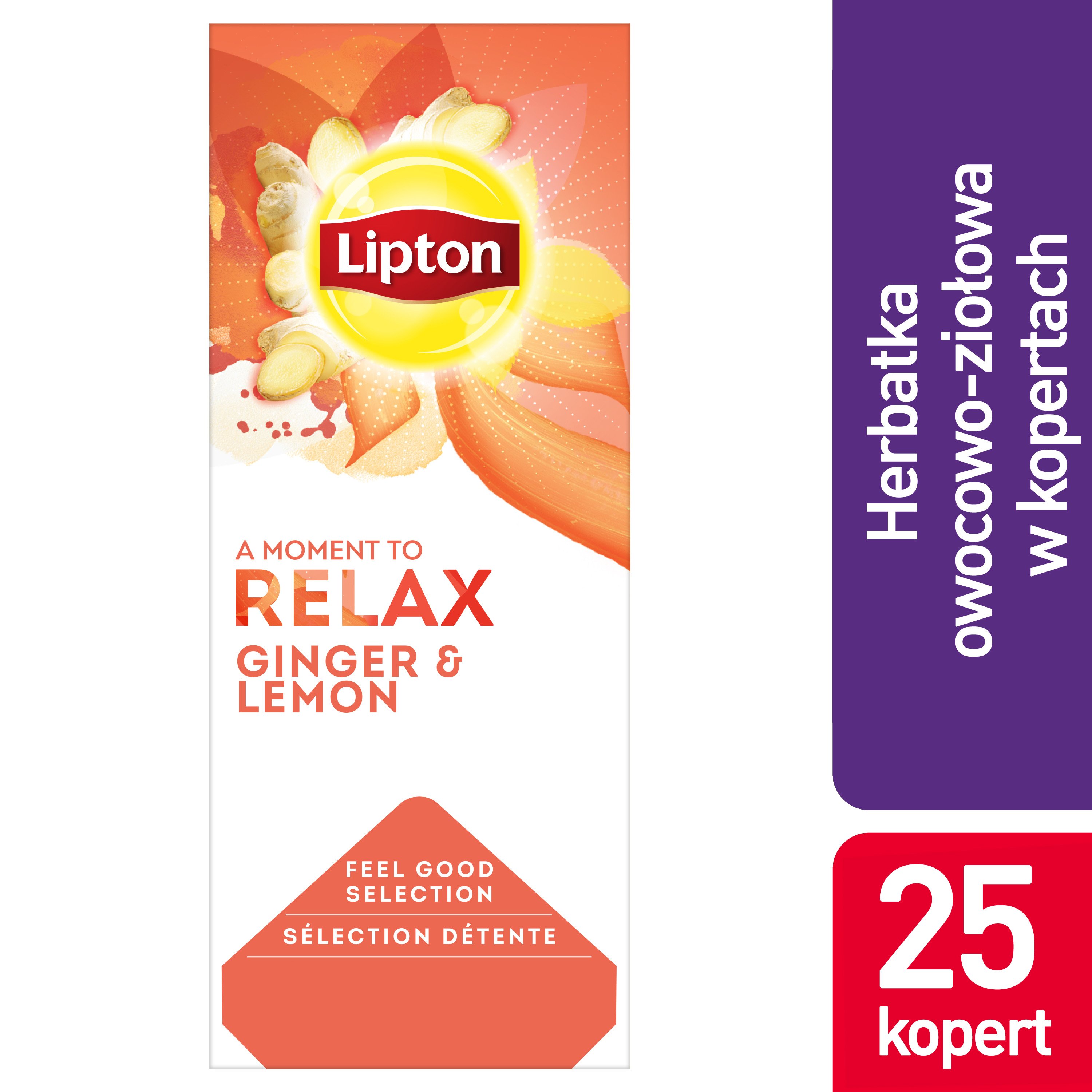 Lipton Classic Ginger Lemon (imbir i cytryna) 25 kopert -