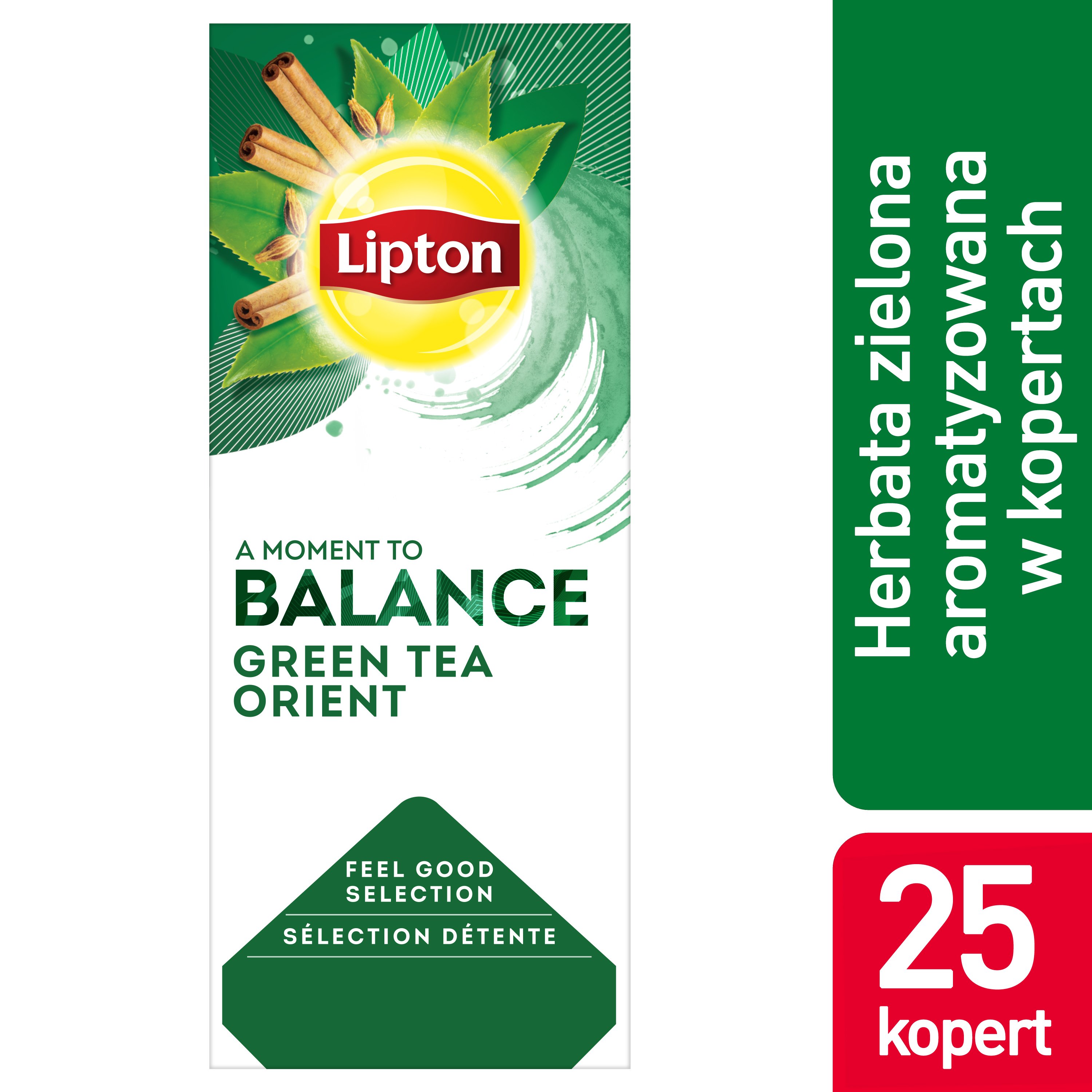 Lipton Classic Green Tea Orient (Zielona herbata z delikatną nutą orientalnych przypraw) 25 kopert -