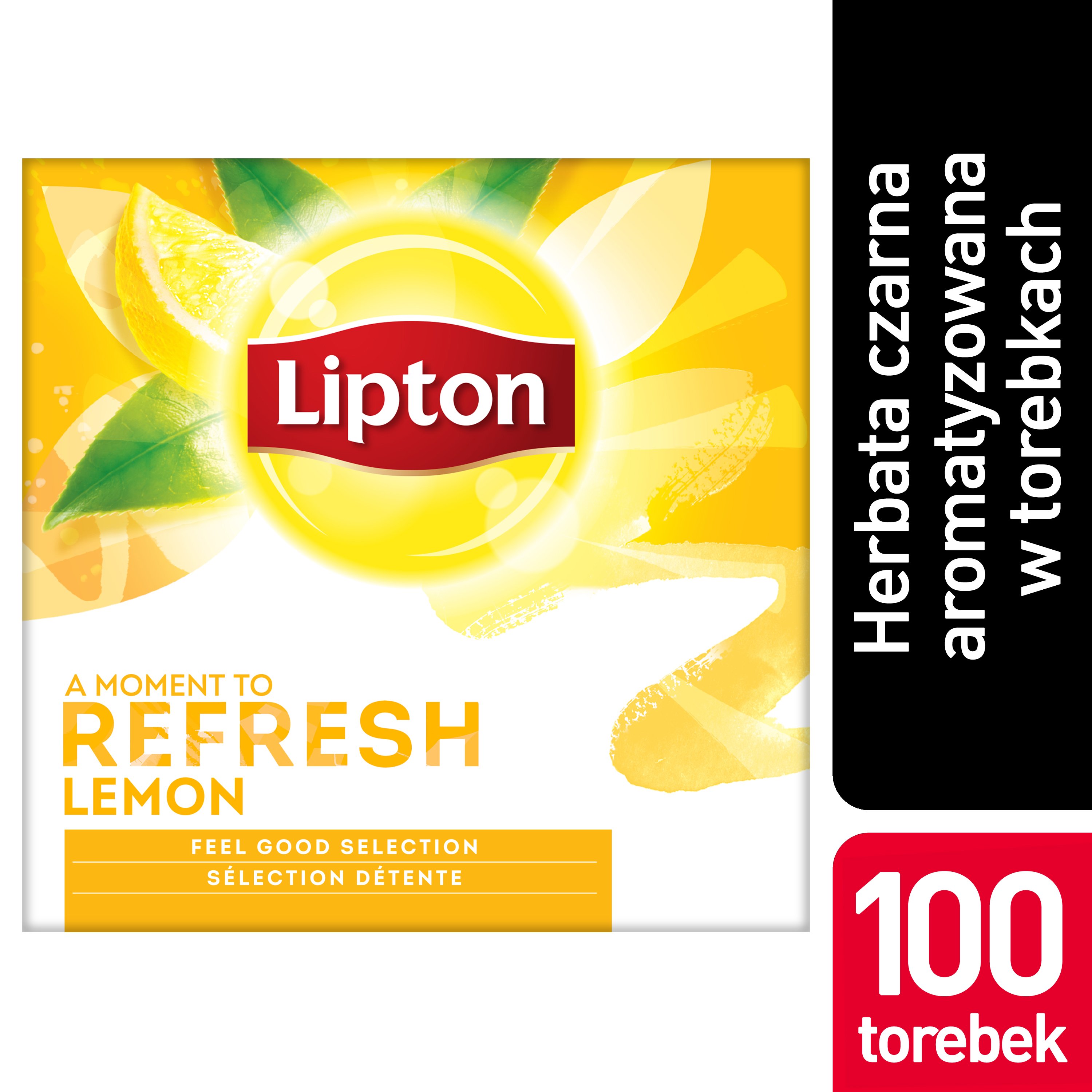 Lipton Classic Lemon (Czarna herbata z orzeźwiającą nutą skórki cytrynowej) 100 kopert -