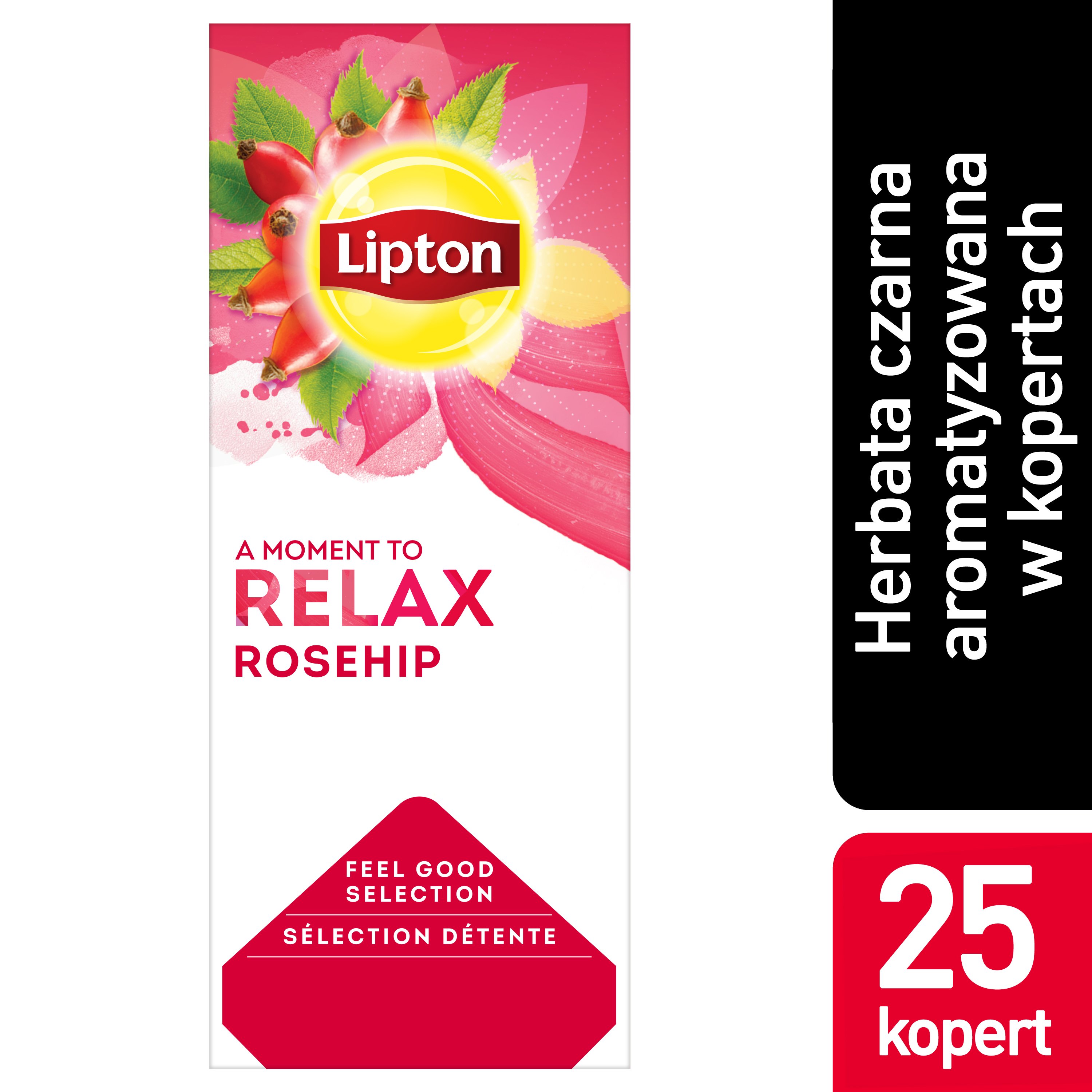 Lipton Classic Rosehip (Herbatka ziołowa z dzikiej róży i hibiskusa) 25 kopert -