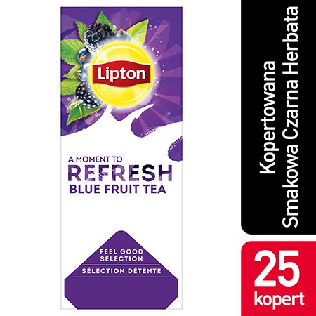Lipton Feel Good Selection Blue Fruit Tea (Czarna herbata z orzeźwiającą nutą owoców jagodowych) 25 kopert -