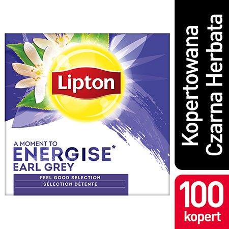 Lipton Feel Good Selection Earl Grey (Czarna Herbata z aromatem bergamotki) 100 kopert -