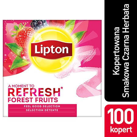 Lipton Feel Good Selection Forest Fruits (Czarna Herbata z orzeźwiającą nutą owoców leśnych) 100 kopert -