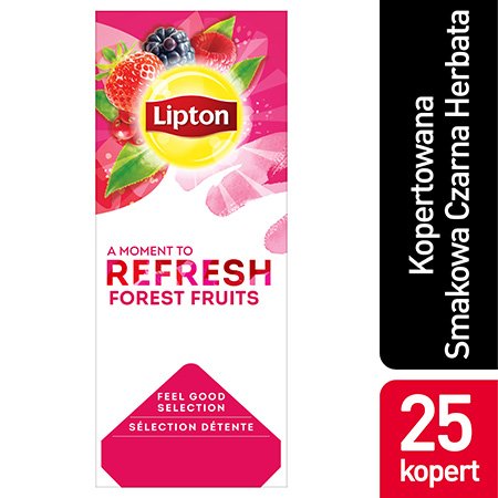 Lipton Feel Good Selection Forest Fruits (Czarna Herbata z orzeźwiającą nutą owoców leśnych) 25 kopert -