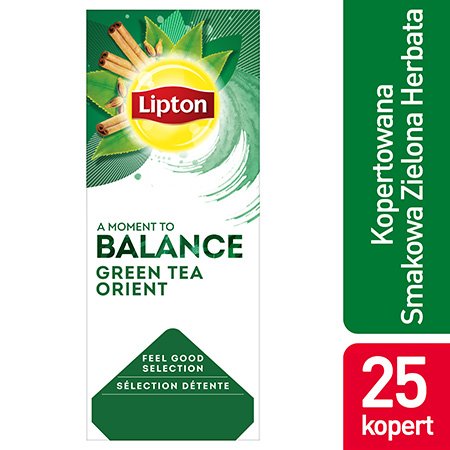 Lipton Feel Good Selection Green Tea Orient (Zielona herbata z delikatną nutą orientalnych przypraw) 25 kopert -