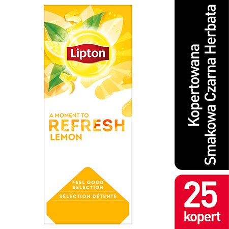 Lipton Feel Good Selection Lemon (Czarna herbata z orzeźwiającą nutą skórki cytrynowej) 25 kopert -