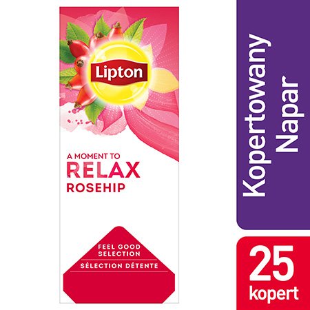 Lipton Feel Good Selection Rosehip (Herbatka ziołowa z dzikiej róży i hibiskusa) 25 kopert -