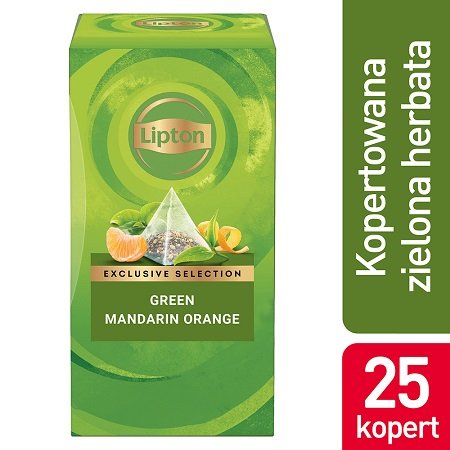 Lipton Green Tea Mandarin Orange (Herbata zielona o smaku mandarynki i pomarańczy) 25 kopert -