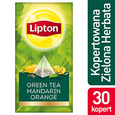 Lipton Piramida Green Tea Mandarin Orange (Herbata zielona o smaku mandarynki i pomarańczy) -