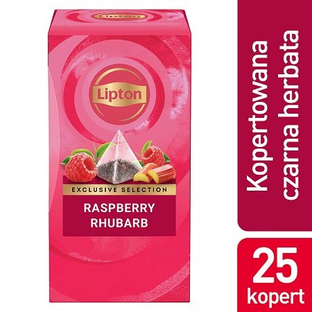 Lipton Piramida Raspberry & Rhubarb Infusion (Malinowo-rabarbarowa) 25 kopert -
