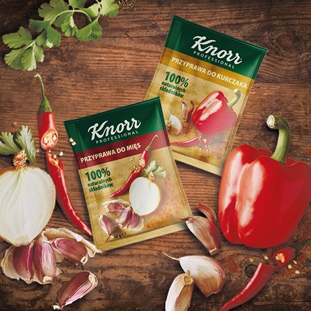 Próbki Przypraw Knorr Professional 100% naturalnych składników -