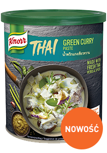 Zielona pasta curry Knorr 0,85kg - Poznaj receptury, porrady i produkty do dań orientalnych. Wejdź na Przepisy, porady i filmy na ufs.com/kuchnieswiata Zielona pasta curry Knorr 0,85kg - Poznaj receptury, porrady i produkty do dań orientalnych. Wejdź na Przepisy, porady i filmy na ufs.com/kuchnieswiata