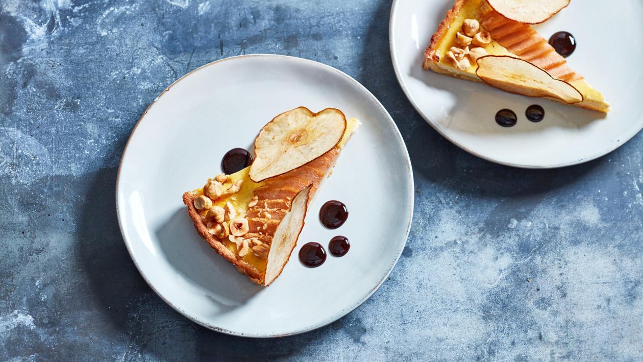 Gruszka crostata z serem ricotta na ryżowym spodzie Gruszka crostata z serem ricotta na ryżowym spodzie
