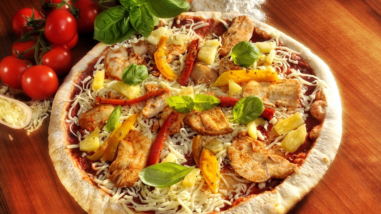 Pizza wegańska – Hawajska z ananasem Pizza wegańska – Hawajska z ananasem