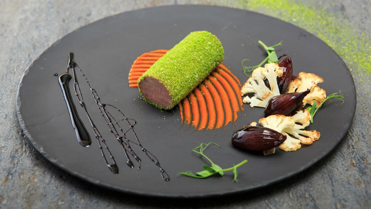 Polędwiczka wieprzowa sous-vide z puree pomidorowo-ziemniaczanym Polędwiczka wieprzowa sous-vide z puree pomidorowo-ziemniaczanym