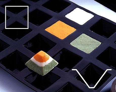 CONTACTO GN 1/2 Silikon-Backmatte Pyramide, 9 Formen - 