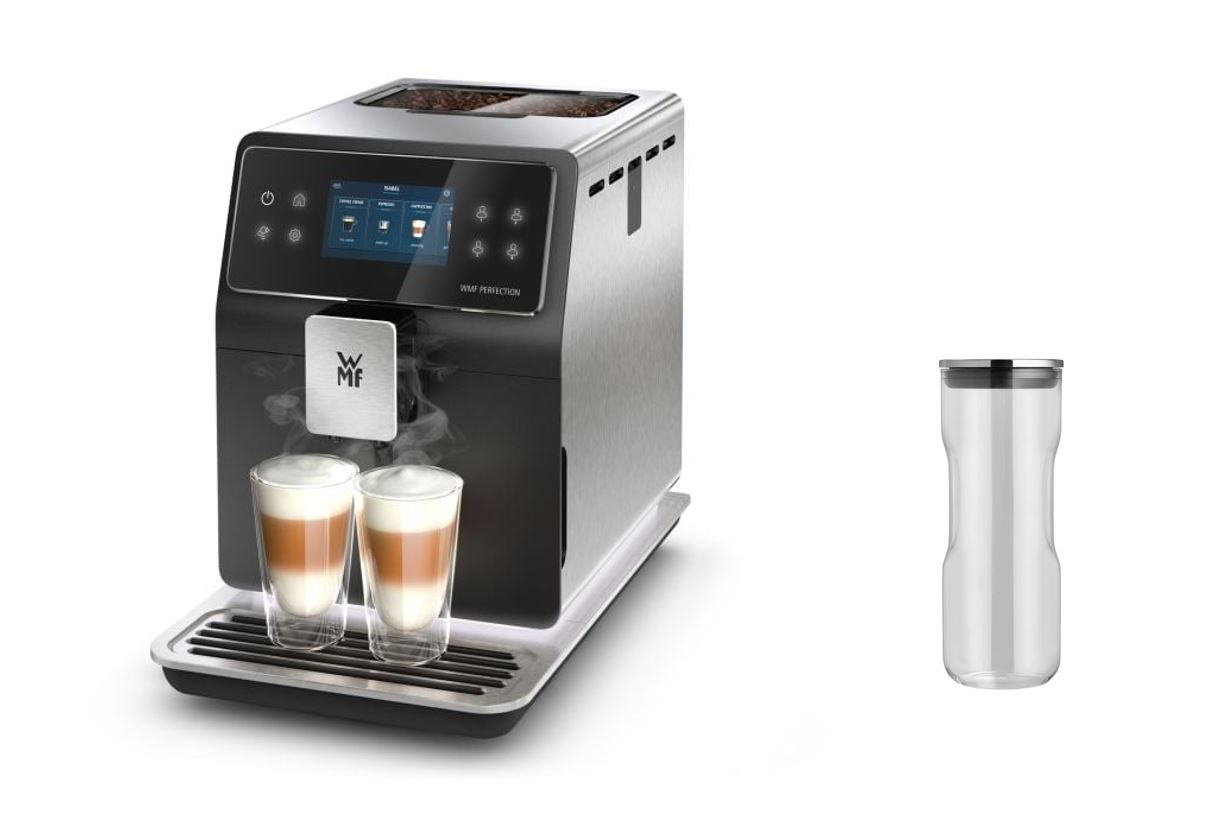 WMF Kaffeevollautomat Perfection 840L mit Glas-Milchbehälter, 1 Liter