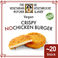 TVB Crispy NoChicken Burger - Veganes paniertes Burgerpatty auf Pflanzenprotein-Basis 1,8 kg - 