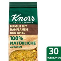 KNORR Bulgur mit Hanfsamen und Apfel 650 g - Knorr Zubereitung für Getreidegerichte –100% natürliche Zutaten mit einem Handgriff. 