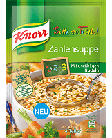 Knorr Bitte zu Tisch! Zahlen Suppe 4 Teller - 