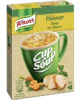 Knorr Cup a Soup Hühner Suppe mit Nudeln Instantsuppe 3x1 Teller - 