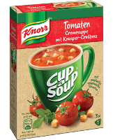 Knorr Cup a Soup Tomatencreme mit Knusper-Croûtons Instantsuppe 3x1 Teller - 