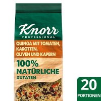 KNORR Quinoa mit Karotten, Oliven und Kapern 548 G - Knorr Zubereitung für Getreidegerichte –100% natürliche Zutaten mit einem Handgriff. 