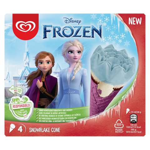 LUSSO Disney Frozen Snowflake Cone 4 x 73 ml - 