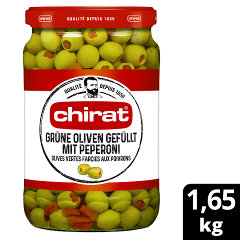 Chirat Oliven gefüllt 1,65 KG Glas  - 
