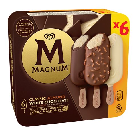 Magnum Classic Almond White Chocolate 6 x - 