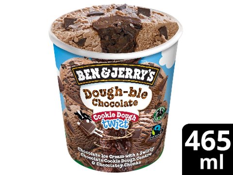 BEN & JERRY´S Double Chocolate Cookie Dough Twist 465 ml - 