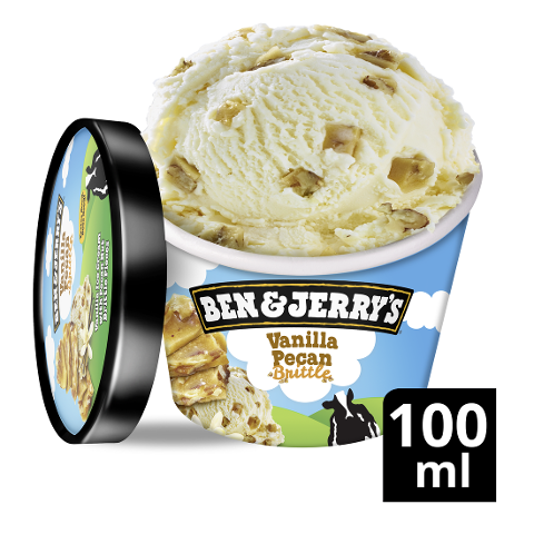 Ben Jerry S Vanilla Pecan Brittle Glace Becher 100 Ml