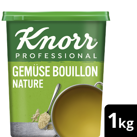 Knorr Professional Gemüse Bouillon Nature 1KG - Knorr Gemüse Bouillon Nature - mit nachhaltig angebautem Gemüse für ausbalancierten Geschmack.