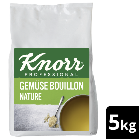 Knorr Professional Gemüse Bouillon Nature 5 KG - Knorr Gemüse Bouillon Nature - mit nachhaltig angebautem Gemüse für ausbalancierten Geschmack.