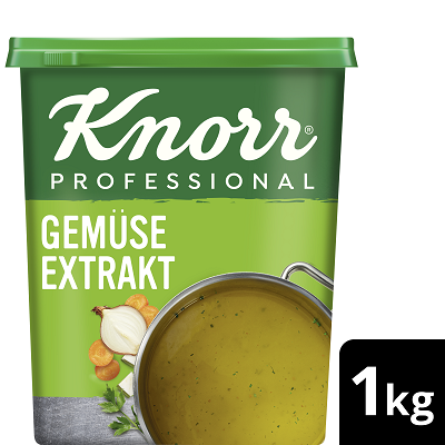 Knorr Professional Gemüse Extrakt Bouillon mit Kräutern 1 KG - Knorr Gemüse Extrakt – mit nachhaltig angebautem Gemüse für ausbalancierten Geschmack.