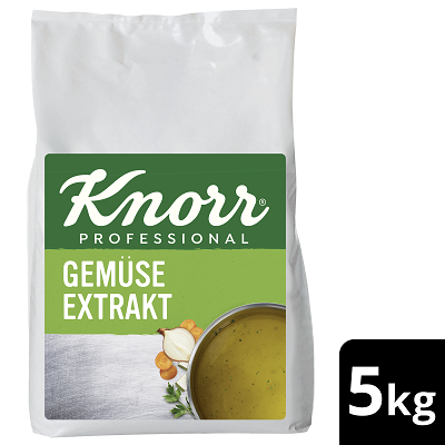 Knorr Professional Gemüse Extrakt Bouillon mit Kräutern 5 KG - Knorr Gemüse Extrakt – mit nachhaltig angebautem Gemüse für ausbalancierten Geschmack.