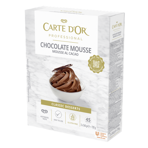 Carte D'or Professionel Mousse au Chocolat 1x 720 g - Carte D'Or Professional Mousse au Chocolat - ist reich an Schokolade und bietet ein perfektes Gleichgewicht zwischen süss und bitter. 