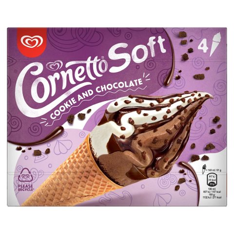 CORNETTO Soft Cookies & Chocolate 4 x 140 ml - 