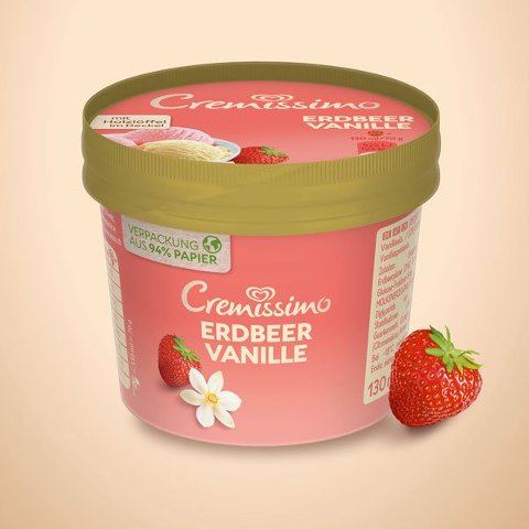CREMISSIMO Erdbeer Vanille Becher130 ml  - 
