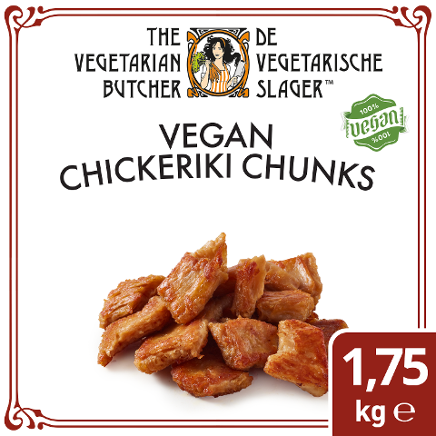 The Vegetarian Butcher - Vegan Chickeriki Chunks - Veganes Geschnetzeltes auf Soja-Basis 1,75 kg - 