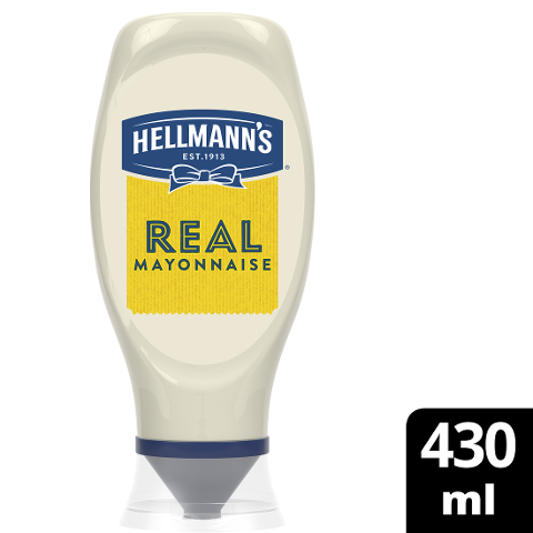 HELLMANN'S Real Mayonnaise 430 ml Squeezerflasche - Hellmann’s REAL Mayonnaise – Nr. 1 in der Welt.
