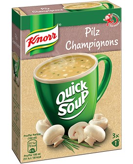 KNORR Quick Soup Pilz Packung 3 x 1 Portion - 
