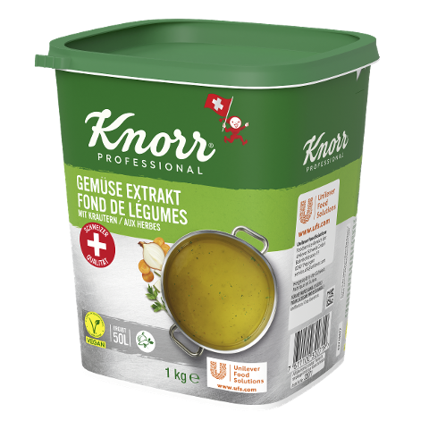 KNORR Professional Gemüse Extrakt mit Kräutern  1 KG - Knorr Gemüse Extrakt – mit nachhaltig angebautem Gemüse für einen ausbalancierten Geschmack.